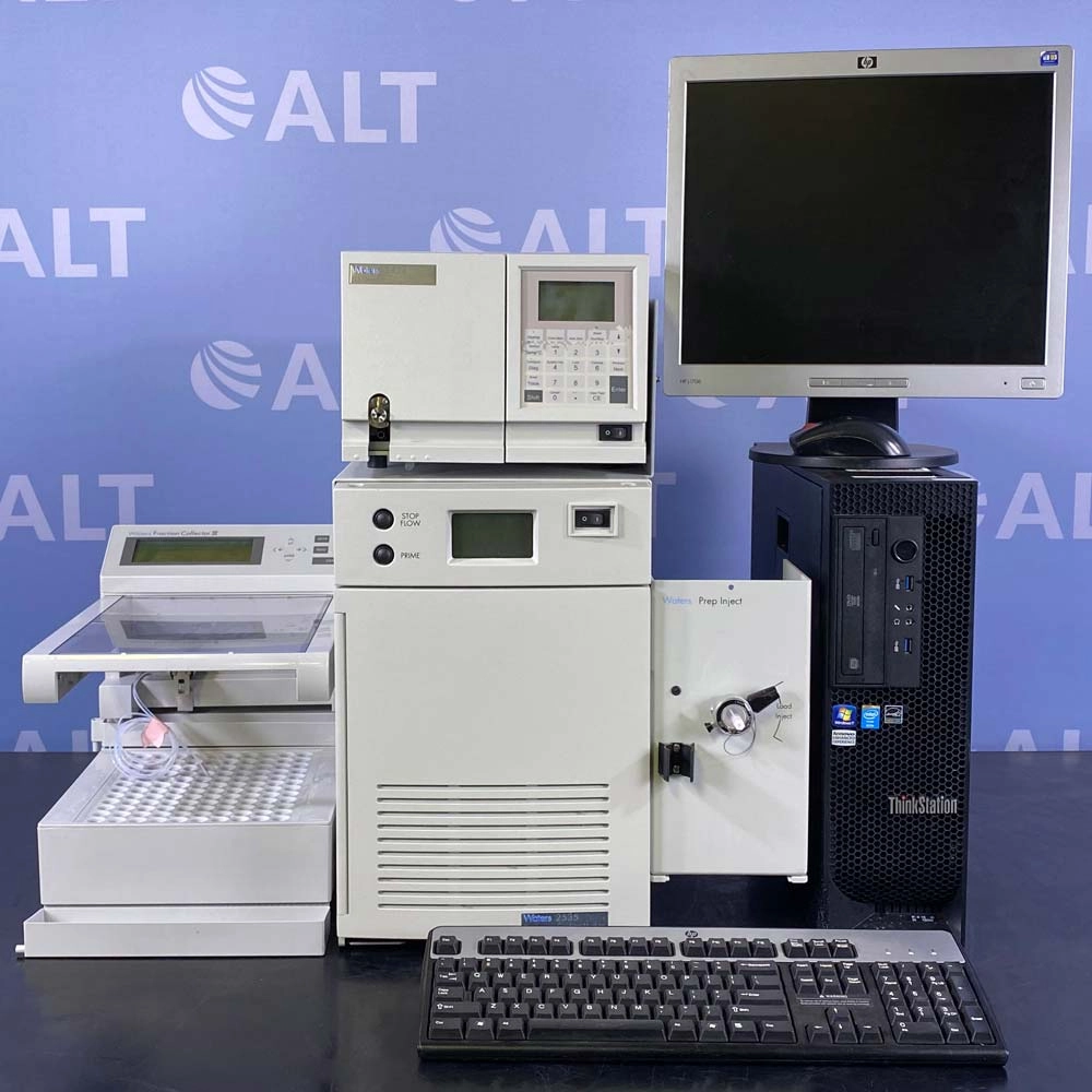Waters Preparatory-LC System Featuring Waters 2535 Quaternary Gradient Module, Prep Injector, 2424 ELS Detector, and Fraction Collector III