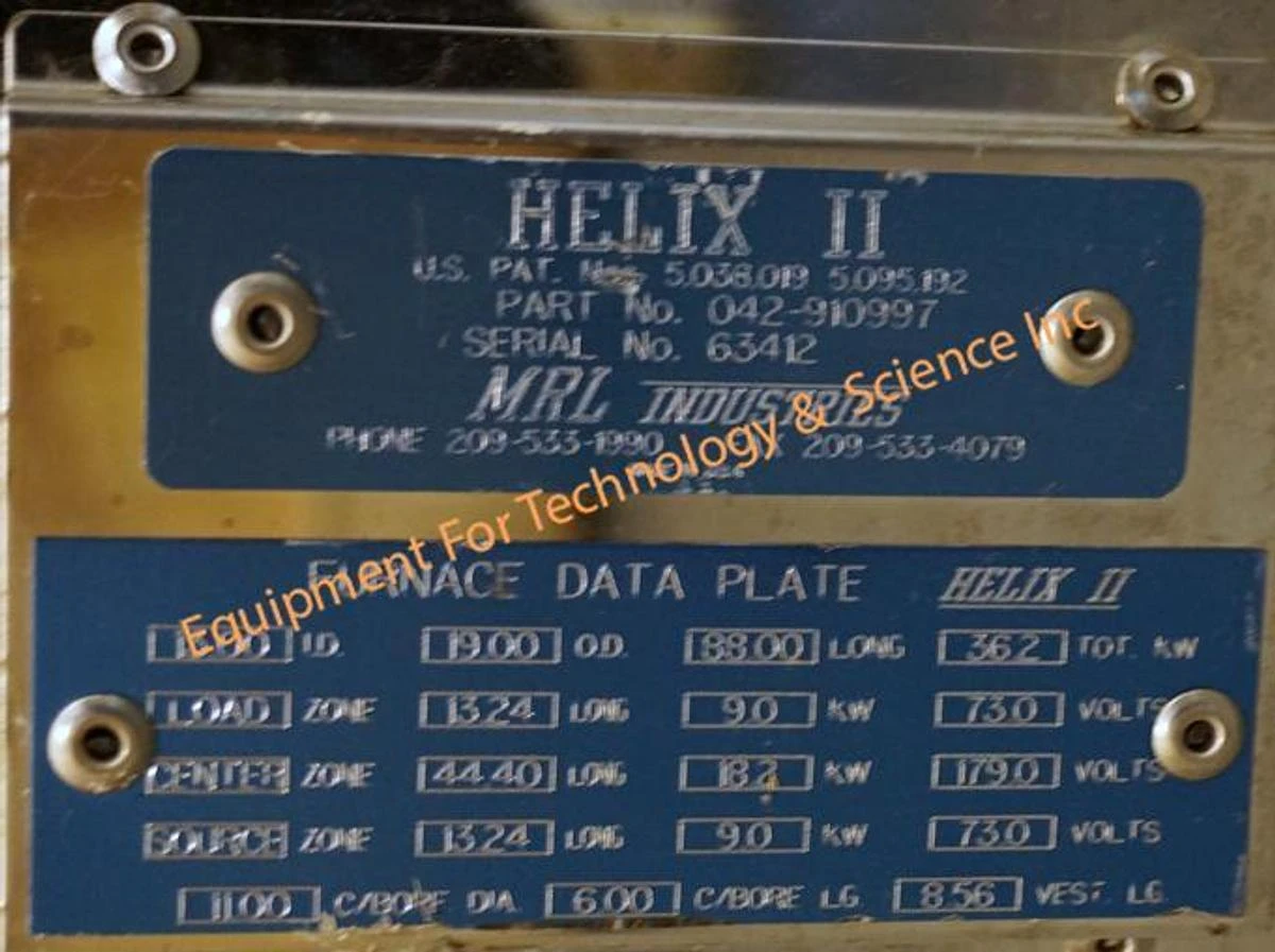 MRL Industries Helix II Tube Furnace Heating Element 400-1300C