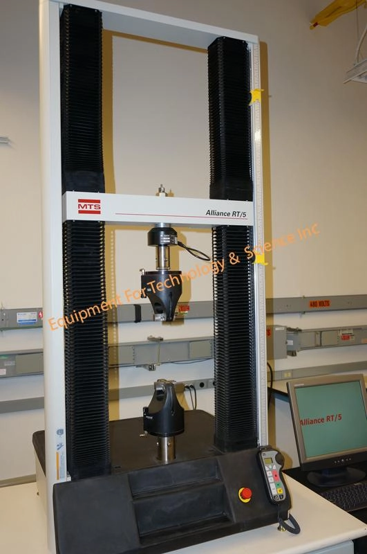 MTS Systems Corp Alliance RT/5  1120lbf (5KN) Testing Machine with 3 load cells, Testworks 4 software, and  2kN pneumatic grips (1735)