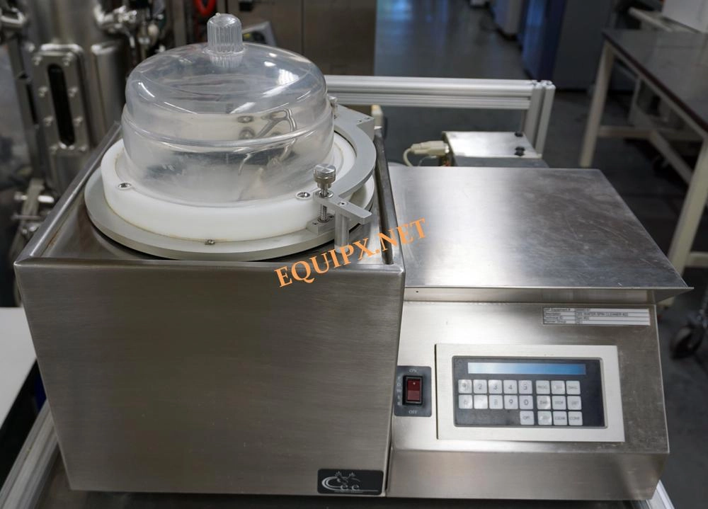 CEE100 developer with dual nozzles, 200mm wafer chuck, and base cabinet (3730)