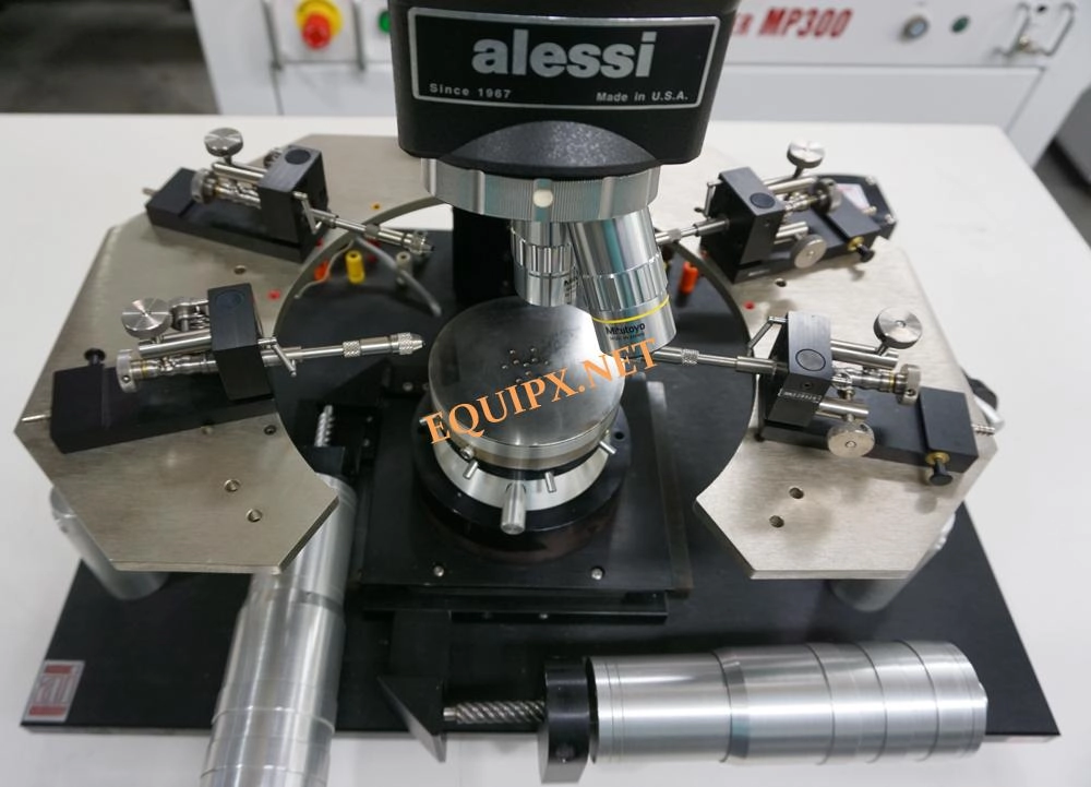 Alessi REL probe station with 4 inch vacuum chuck and Mitutoyo microscope- Rebuilt (3864)