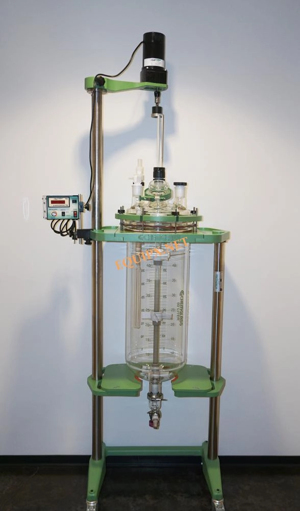 Chemglass 50 liter unjacketed reactor with stirring motor (4081)