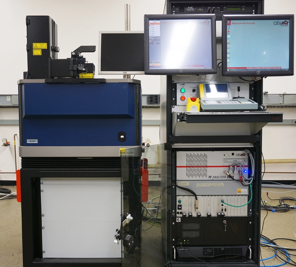 AixDBLI dual beam laser interferometer with Suss PA200DS Blueray dual sided prober for 150/200mm wafers (4126)