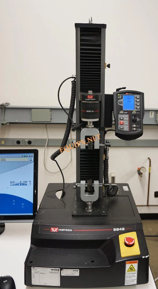 Instron 5943 testing system with 225lbf capacity, Bluehill Universal software, 500N load cell (4397)