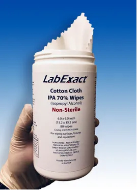 Lab Exact Cloth IPA Wipes 70% Case of 6