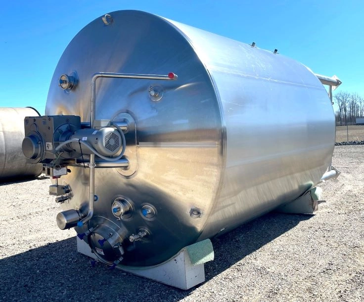 7500 Gallon Jacketed Sanitary Mix Kettle/Processor with Sweep Mixer with Scraper Blades