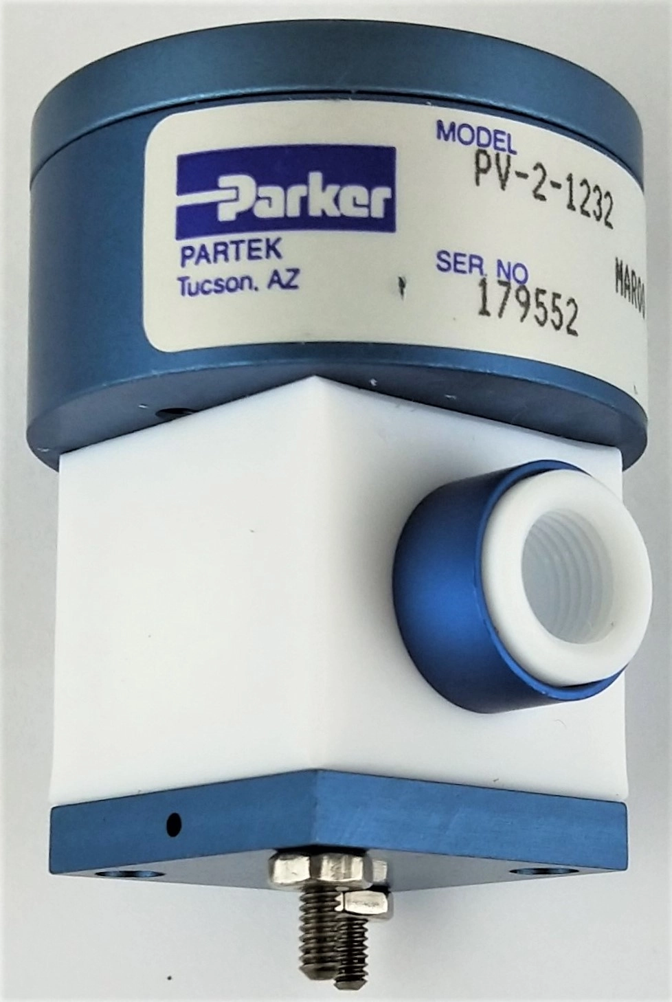 Parker Partek PV-2-1232 Miniature High Purity 2-Way Pneumatic &frac14;&rdquo; Diaphragm Valve