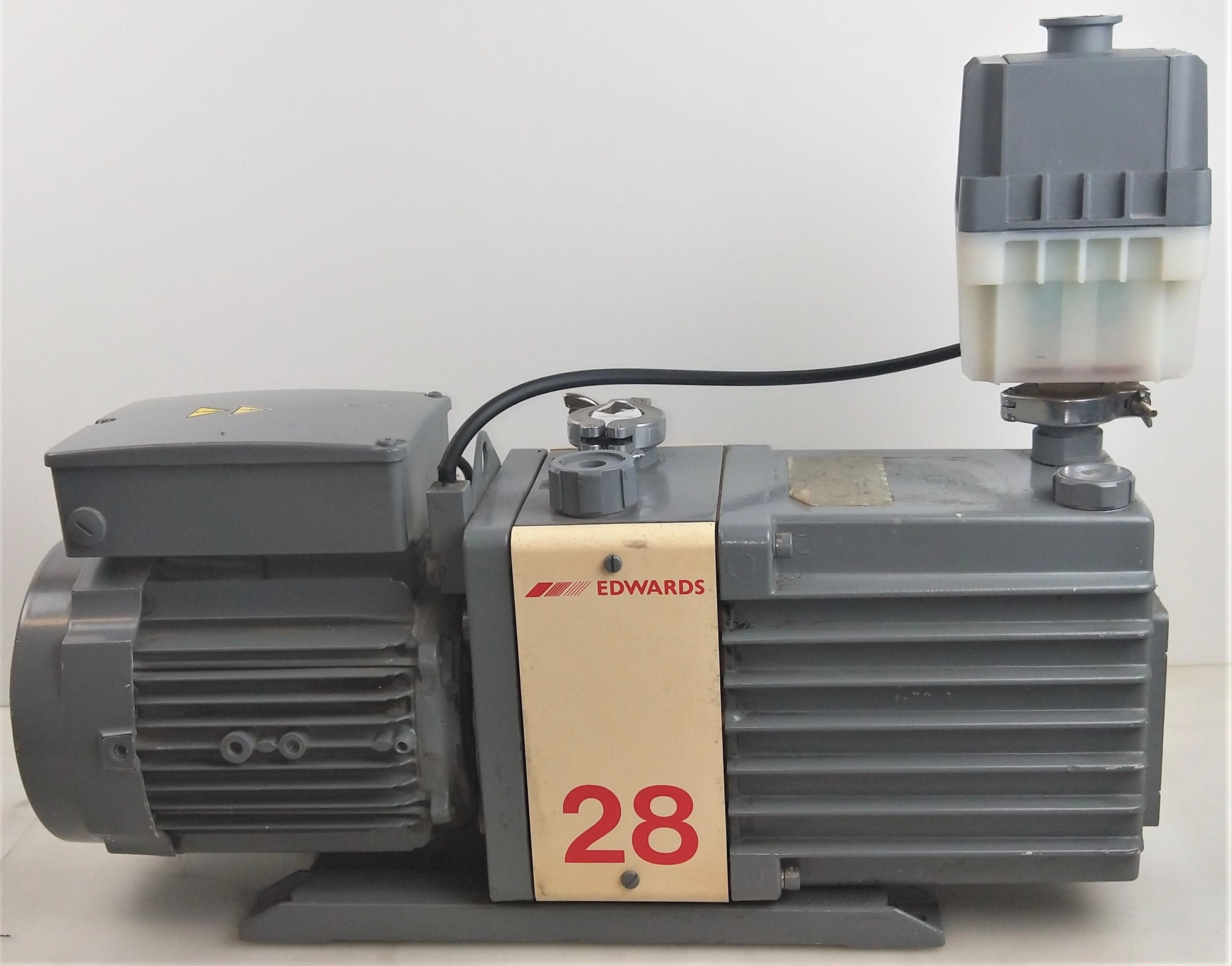 Edwards E2M28 Rotary Vacuum Pump with EMF20 Oil Mist Filter (21cfm)