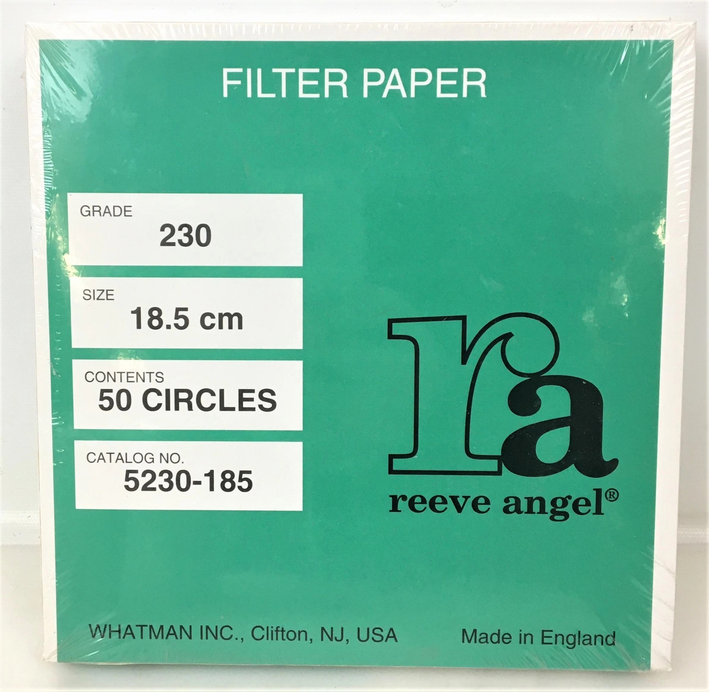 Whatman Reeve Angel 5230-185 Qualitative Filter Paper (Pack of 50) - 185mm
