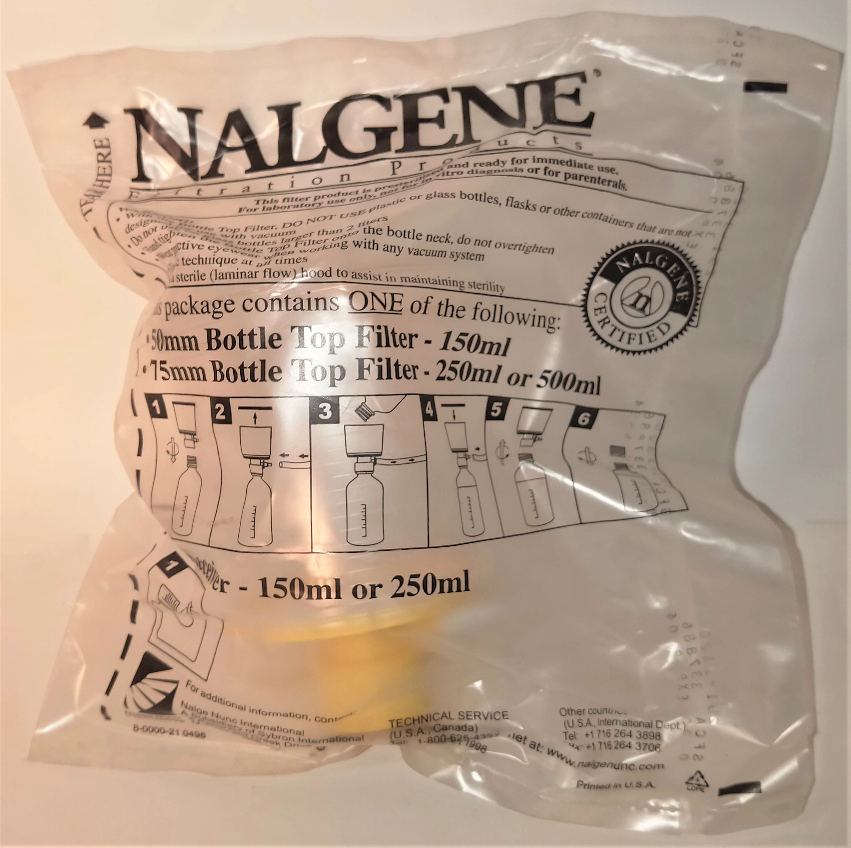 Nalgene 291-4520 Bottle Top Filter - 0.2&micro;m (Pack of 8)