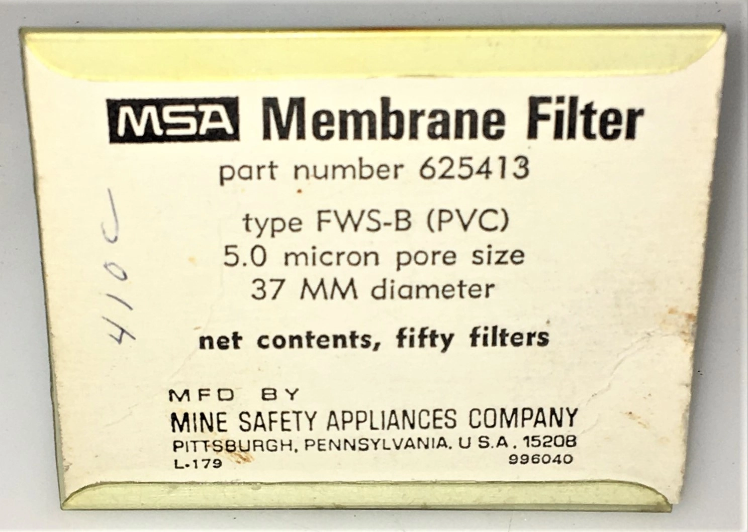 MSA Type FWS-B (PVC) Membrane Filter - 5 &micro;m (Pack of 30)