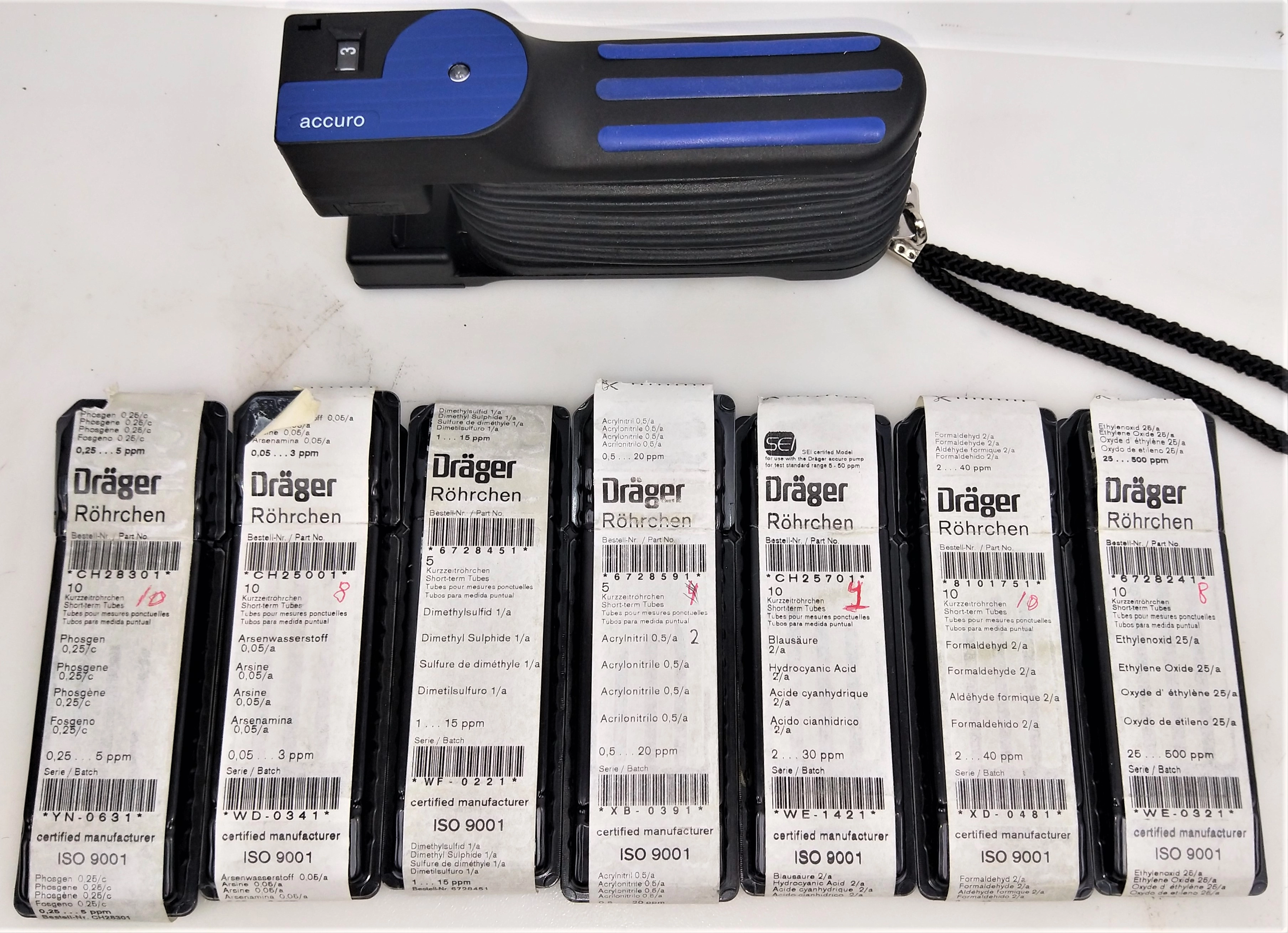 Drager Accuro Multi-Gas Detector Pump with Assorted Tubes