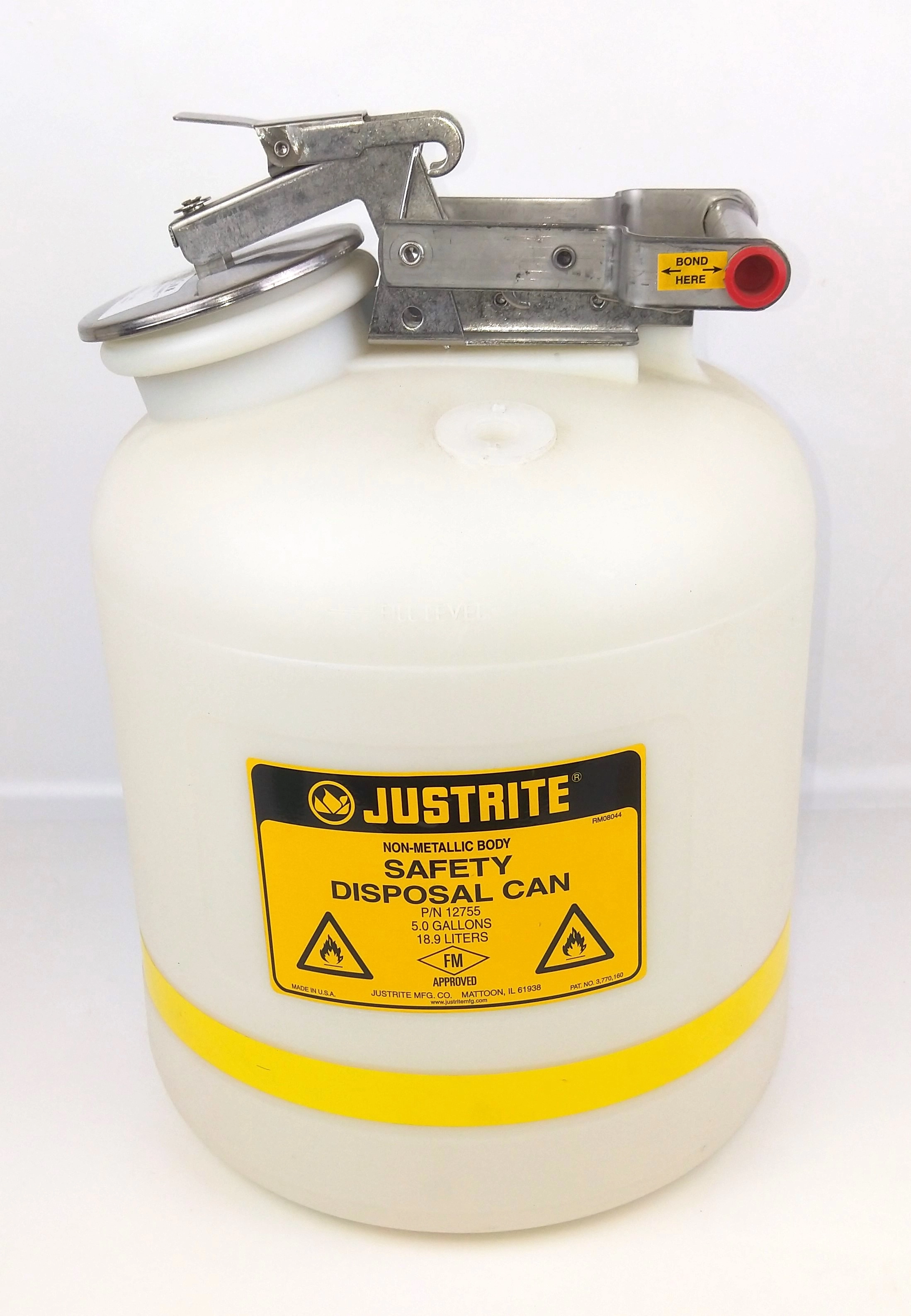 Justrite 12755 Safety Disposal Can - 19L (5 Gallon)