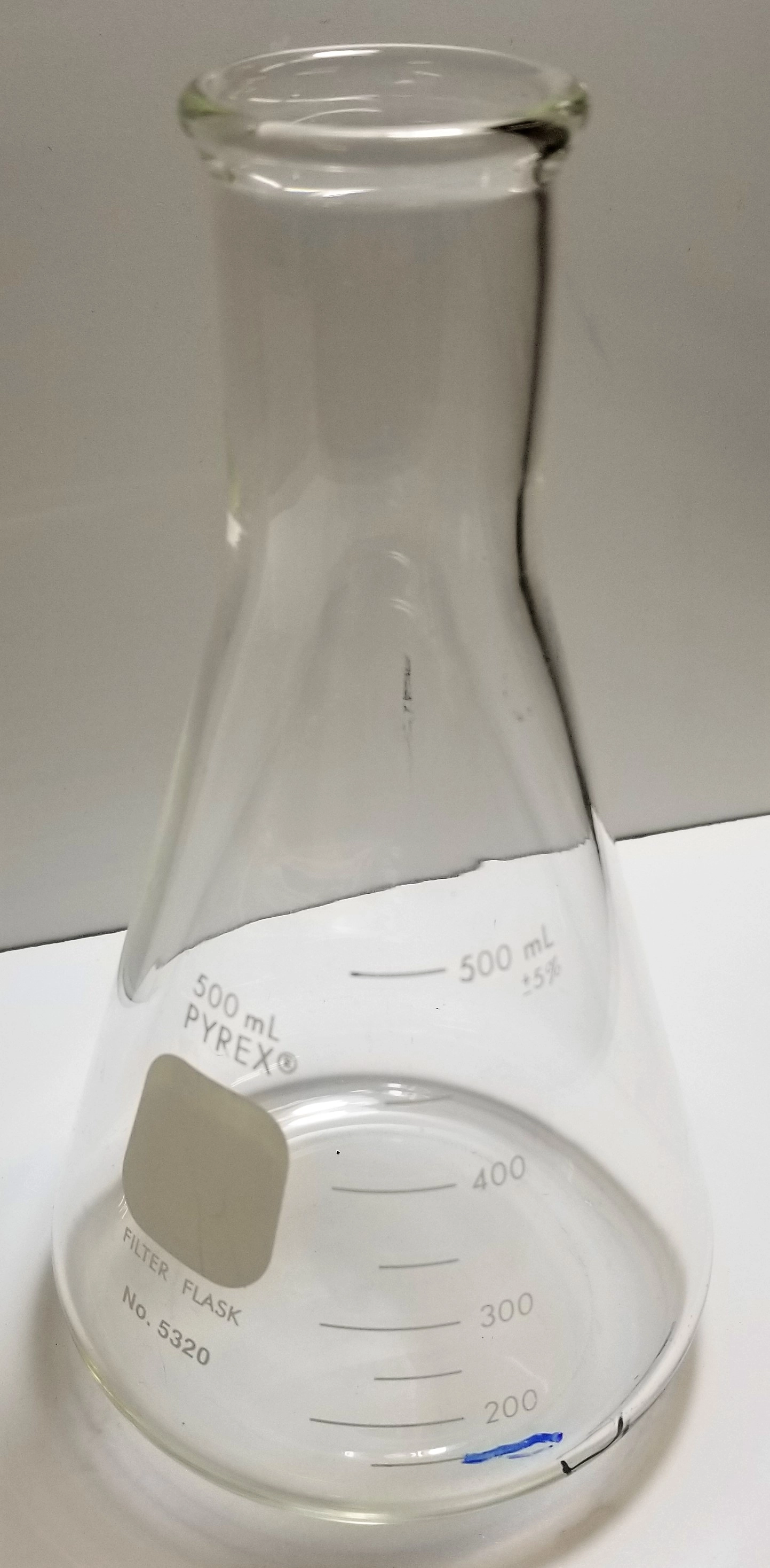 Corning PYREX 5320-500 Filtration Flask without Sidearm Tubulation - 500mL