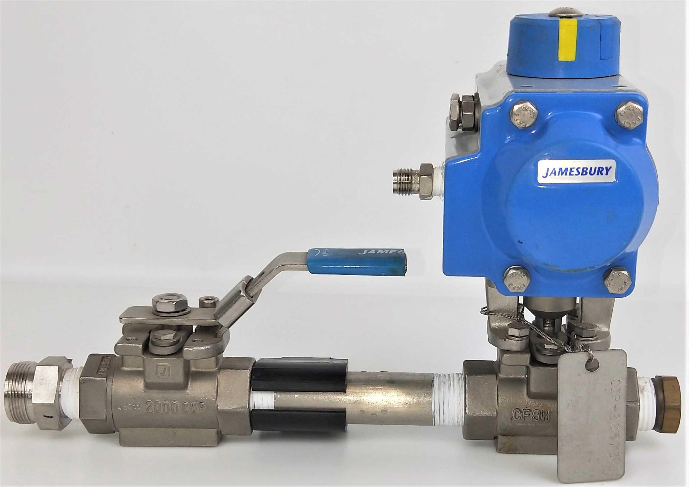 Jamesbury Valv-Powr VPVL051 SR4/5 B C Pneumatic Valve Actuator with CF8M Ball Valve