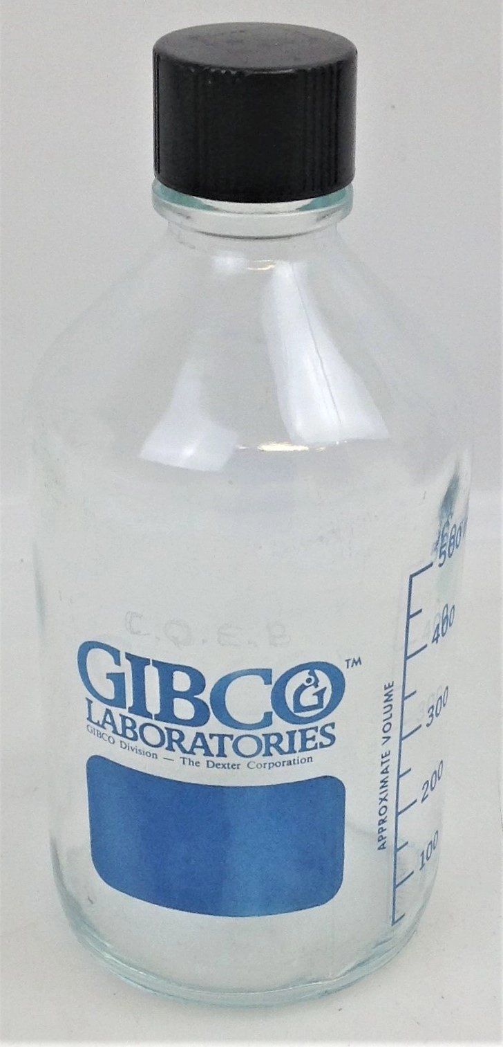 Wheaton (Gibco BRL) 219759 Graduated Media Bottle with Screw Cap - 500mL