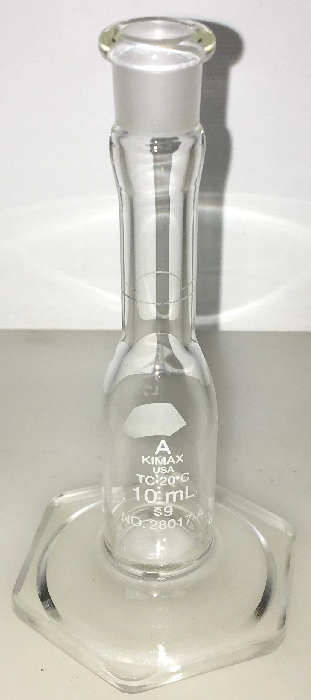 Kimble 28017A-10 KIMAX Class A Micro Volumetric Flask with Stopper - 10mL