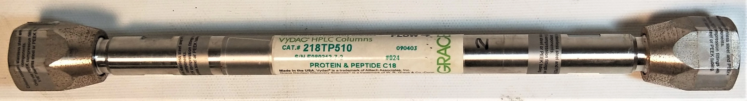 Vydac 218TP510 C18 Semi-Preparative HPLC Column - 25 cm &times; 10 mm x 5&micro;m