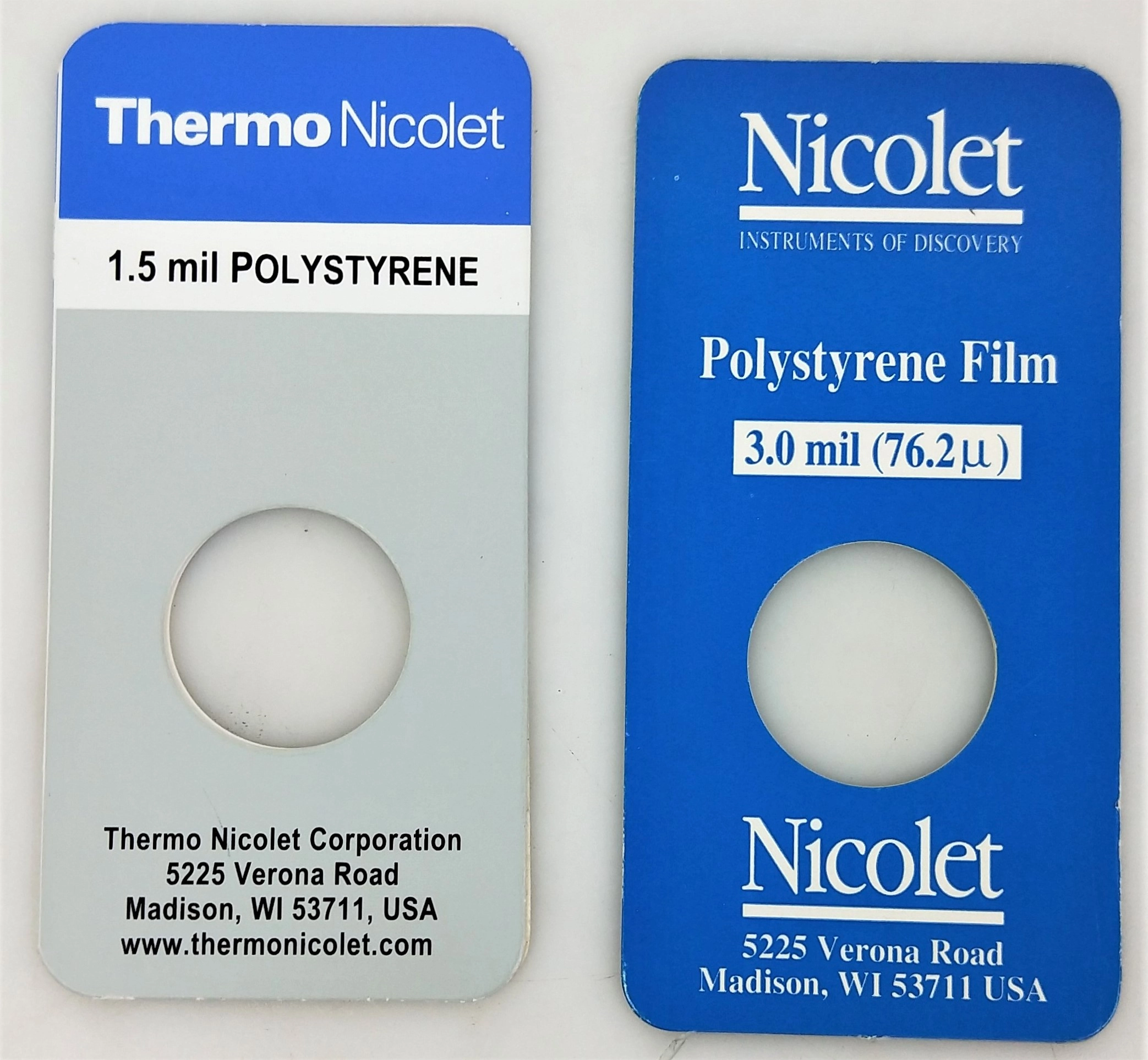 Nicolet Polystryrene Film Set for FTIR (38.1&mu; and 76.2&mu;)