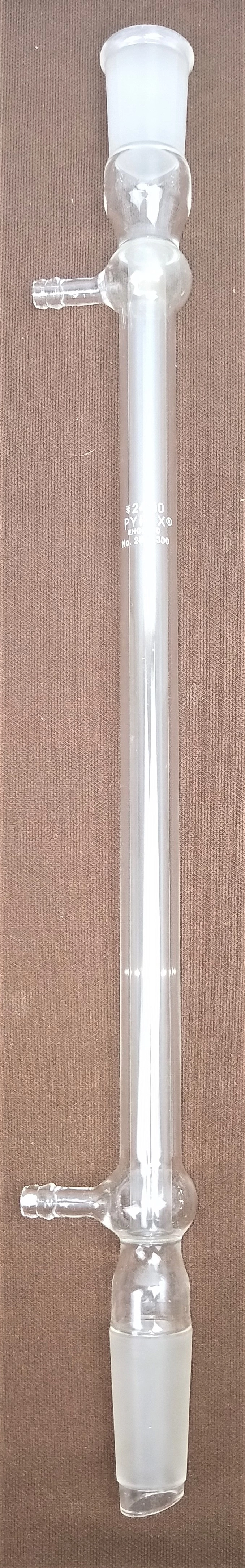 Corning Pyrex Borosilicate Glass Micro Column Condenser with 24/40 Standard  Taper Outer and Inner Joints, Drip Tip