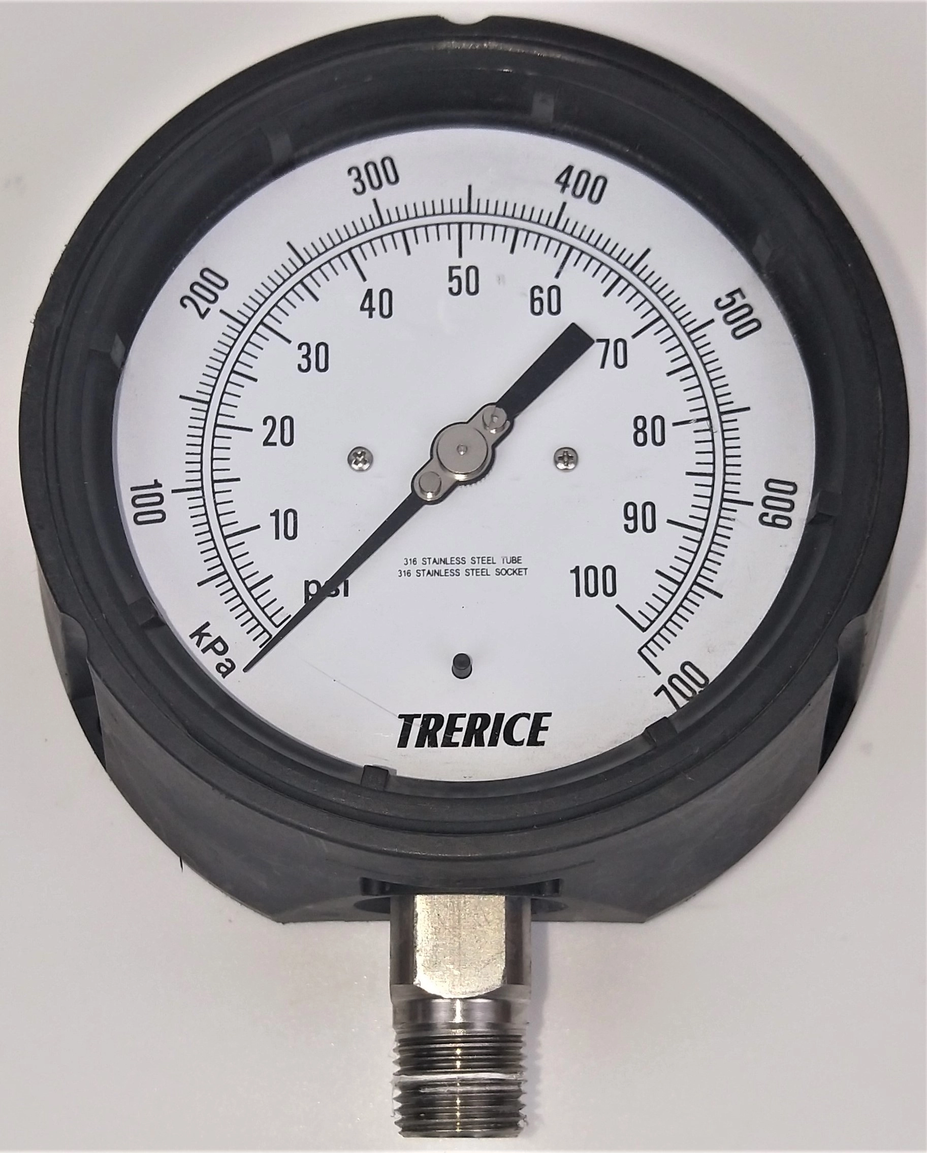 Trerice 450LFSS Process Gauge - 0 to 100psi (700kPa)