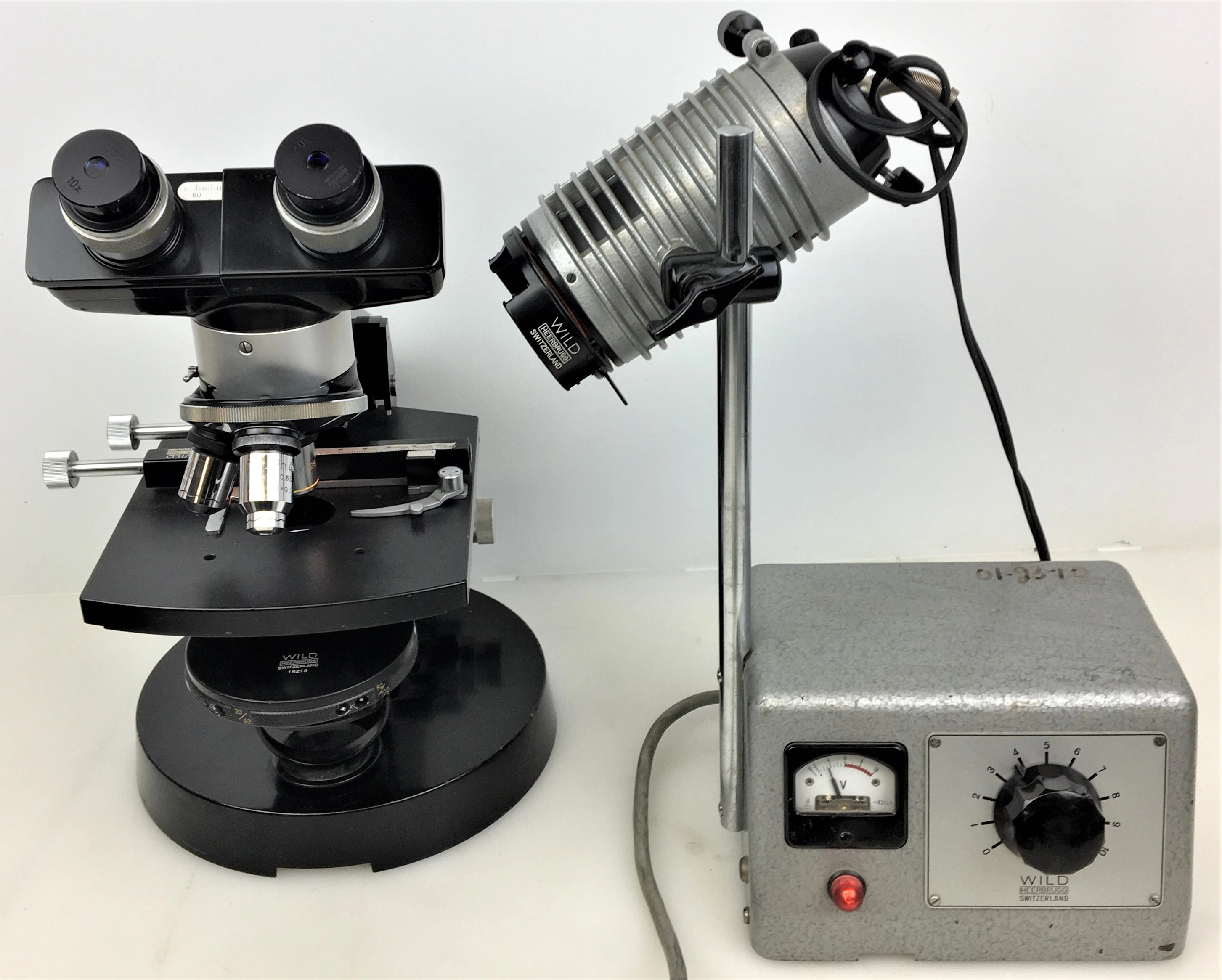 Wild M12 Binocular Phase-Contrast Microscope with Illuminator - 100X to 400X