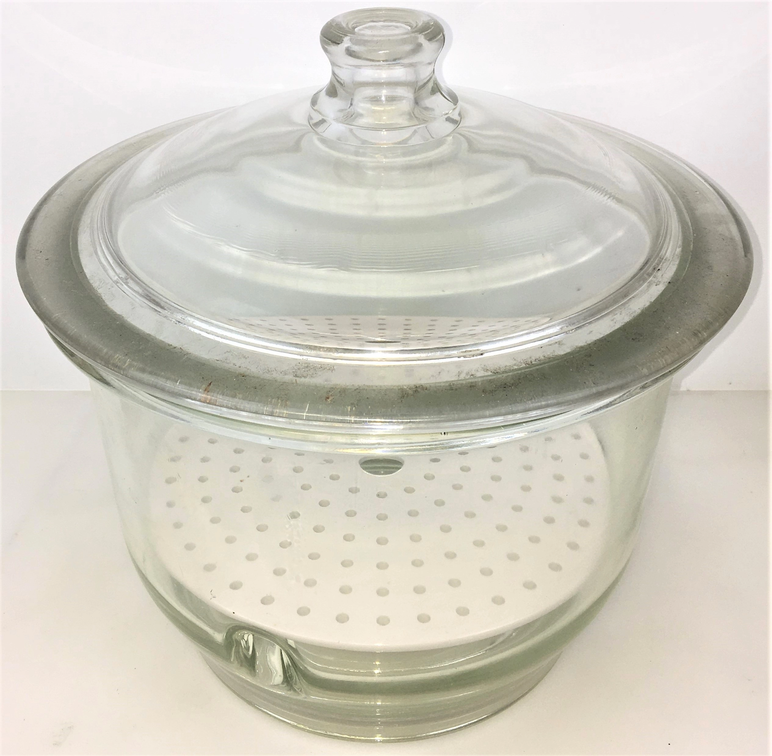 Corning PYREX 240mm ID Glass Desiccator with Coors Plate