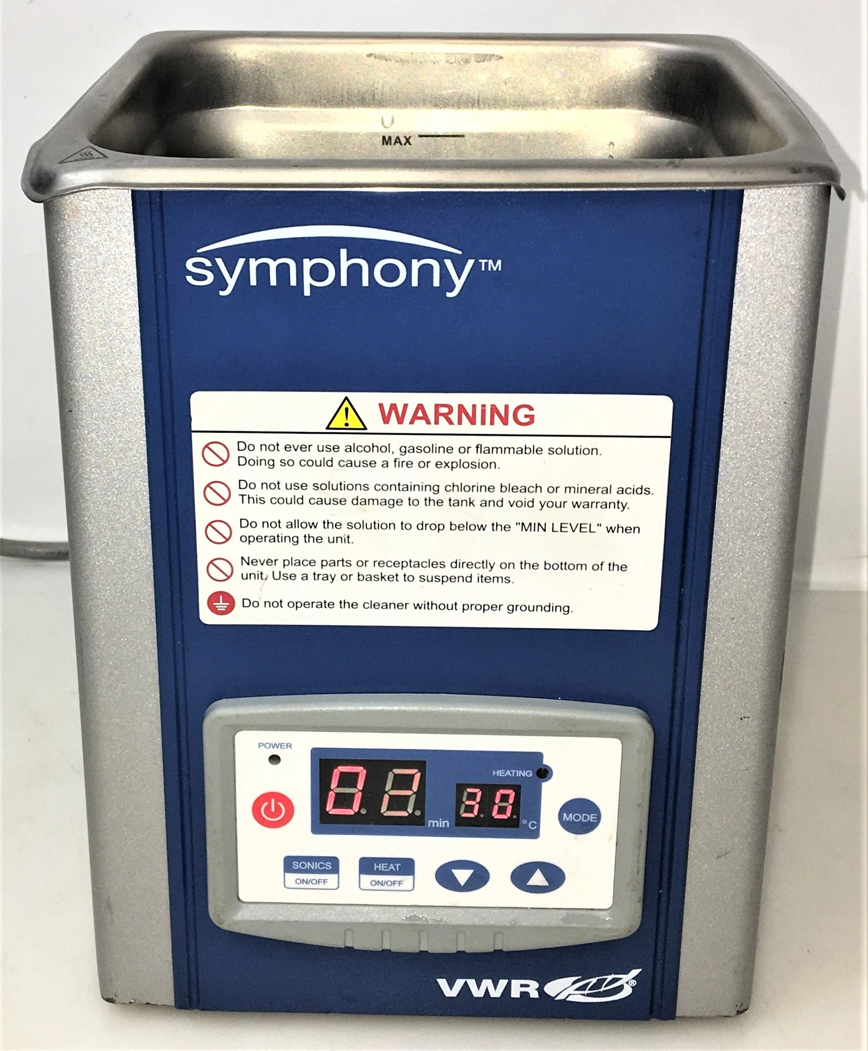 VWR Symphony 97043-988 Ultrasonic Cleaner with Digital Timer and Heater - 1.9L