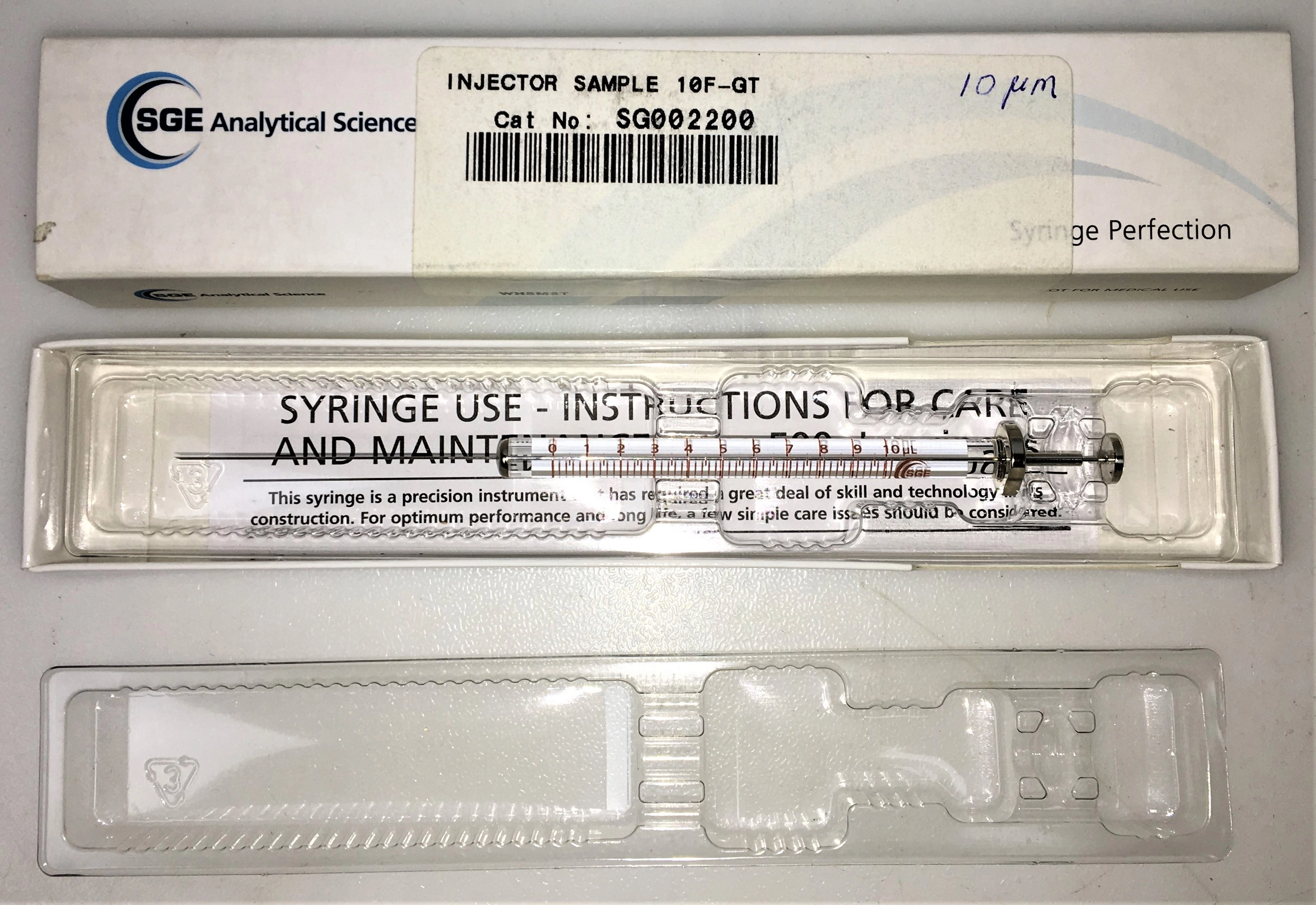 SGE 10F-GT (002200) Gastight Injection Syringe - 10&mu;L