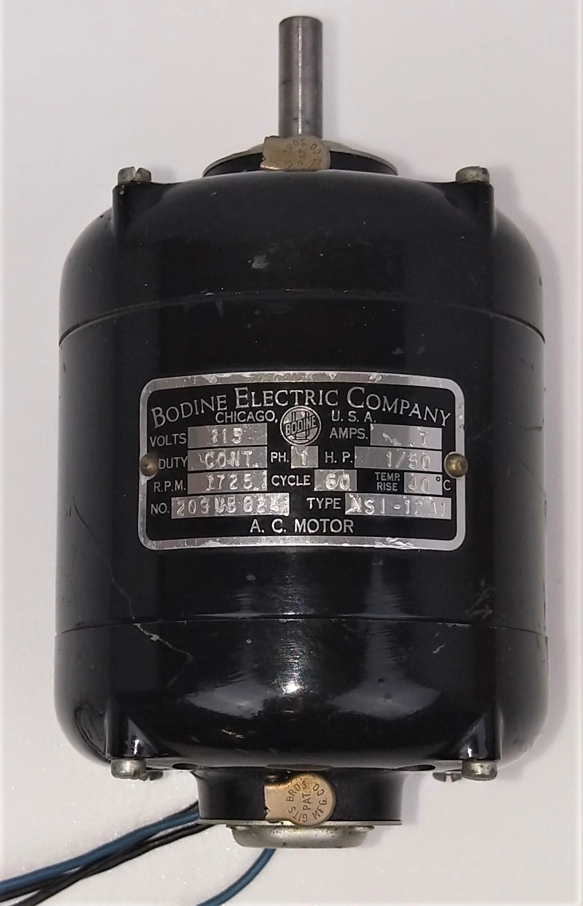 Bodine Electric NSI-12A1 AC Motor - 1/50HP, 1725rpm
