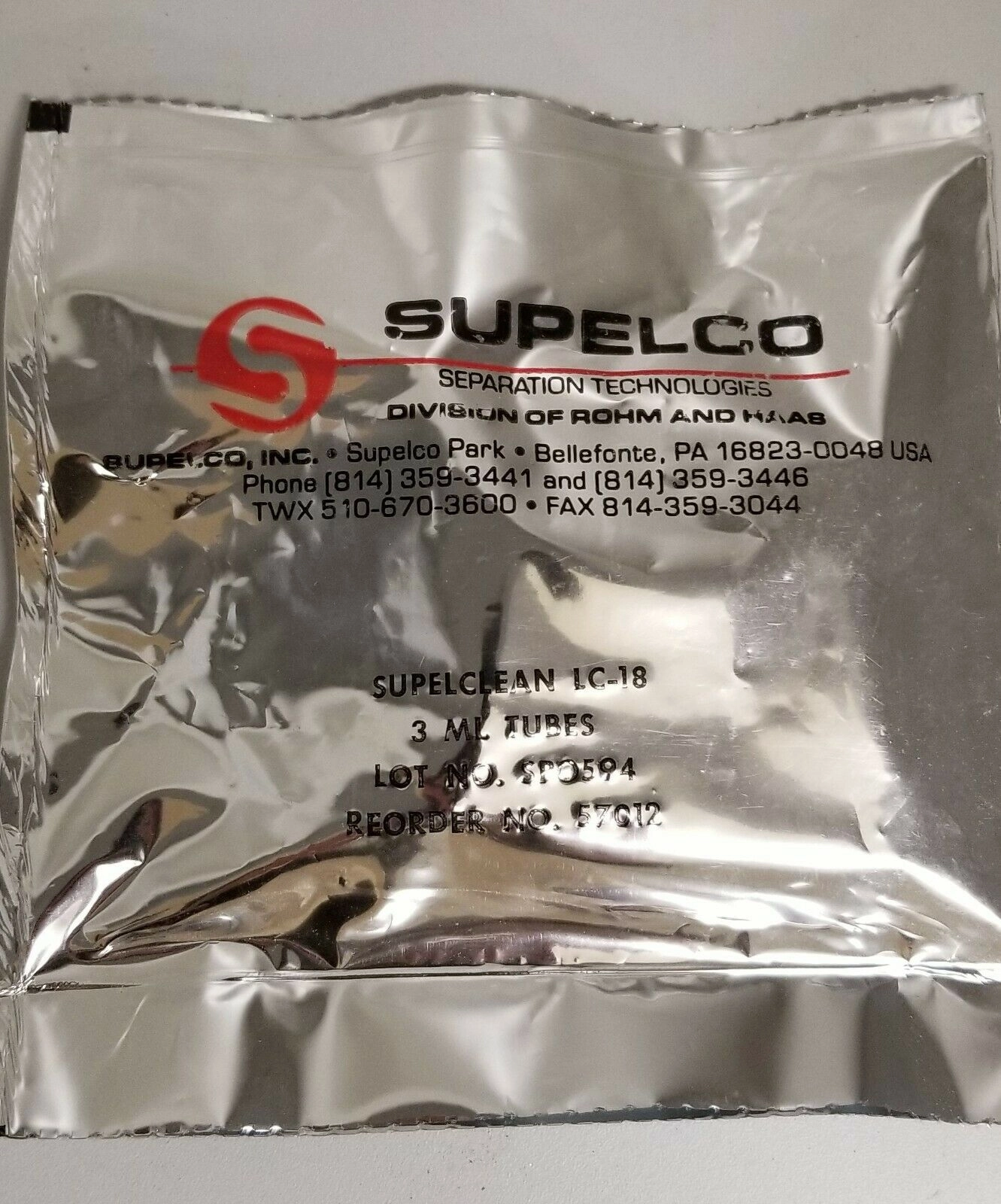 Supelco Supelclean LC-18 (57012) SPE Tube (Pack of 5)