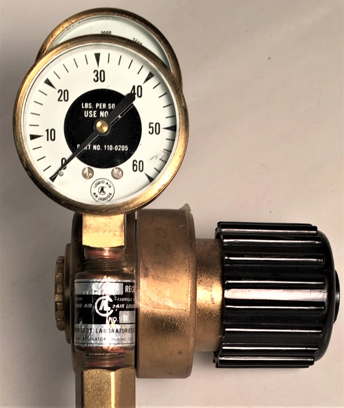 Liquid Air 151-1137 Brass Nitrogen Regulator (CGA 580)