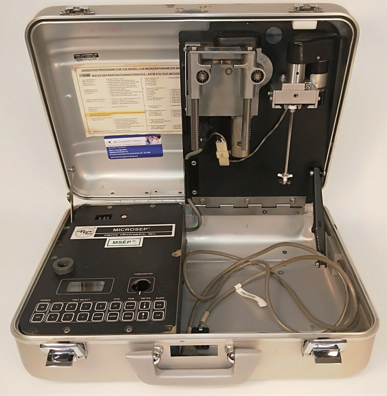 Emcee 1140 MicroSep Mark V Deluxe Water Characteristic Tester - REDUCED PRICE!!
