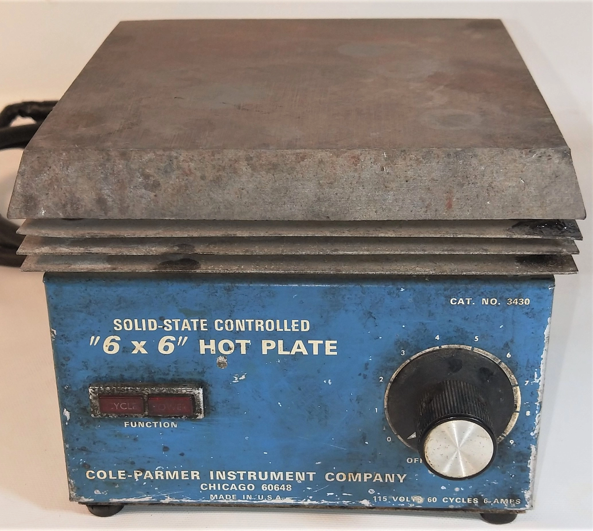 Cole-Parmer 3430 Aluminum Top Hot Plate (6" x 6" Plate)