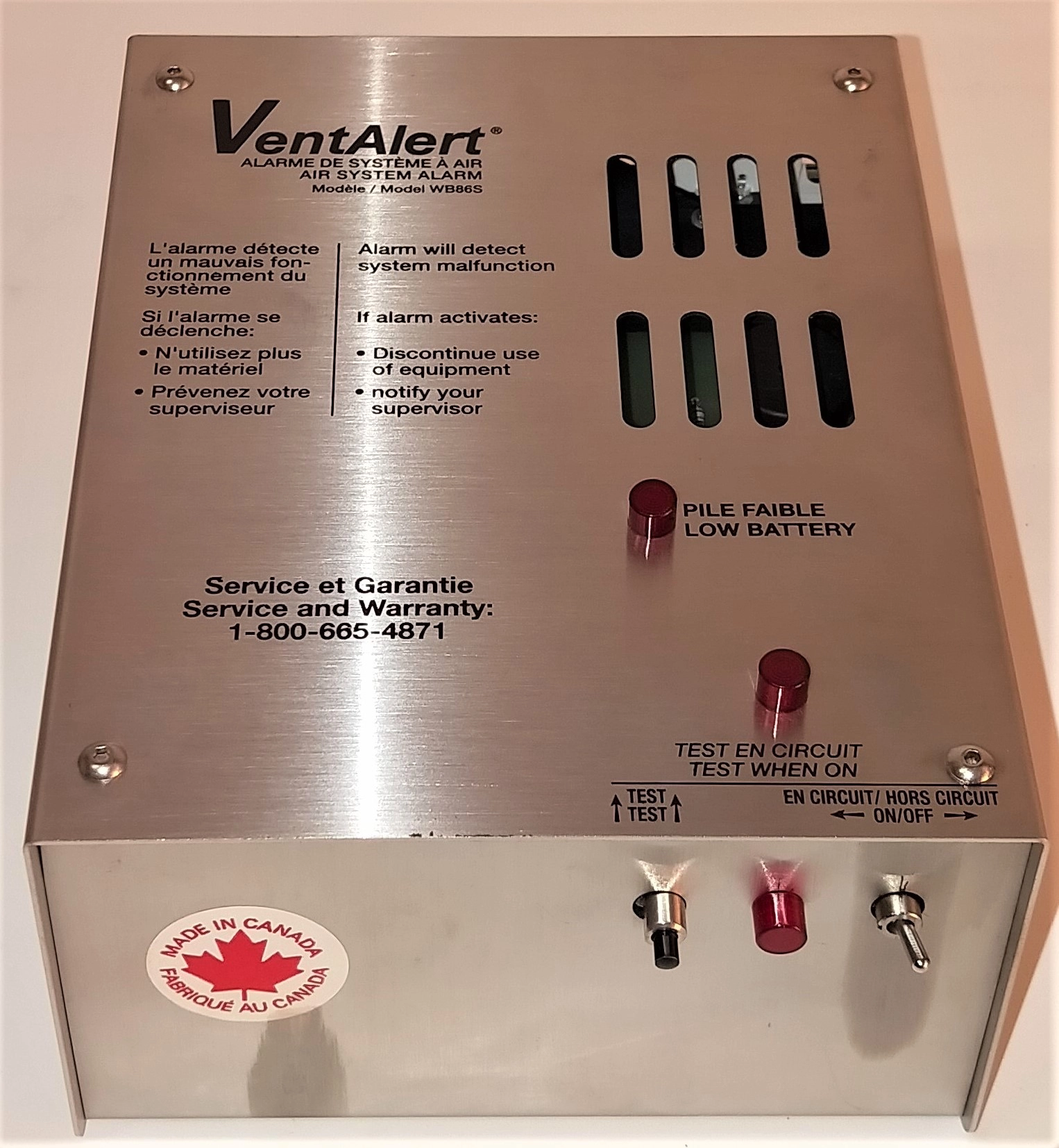 VentAlert WB86S Air System Alarm