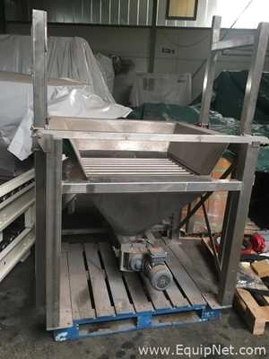 Emptying Station For Common BigBags Made Of V2A Stainless Steel With Screw Conveyor