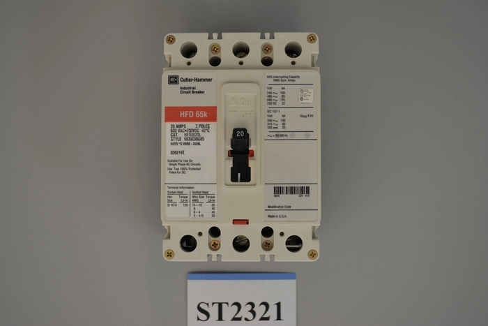 Semitool | HFD3020L, HFD 65K Circuit, 20 Amps 3 Poles 600VAC