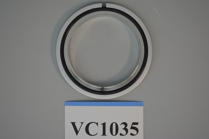 Vacuum Components | ISO80 Centering Ring with Outer Ring (USA) #304 Viton (Black) AL