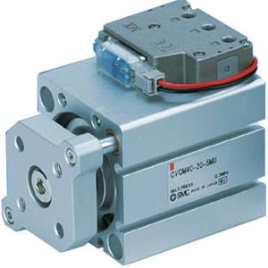 SMC | CVQM Series, Compact Cylinder with Solenoid Valve/Guide Rod Type