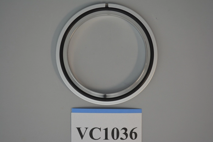 Vacuum Components | ISO100 Centering Ring with Outer Ring (USA) #304 Viton (Black) AL