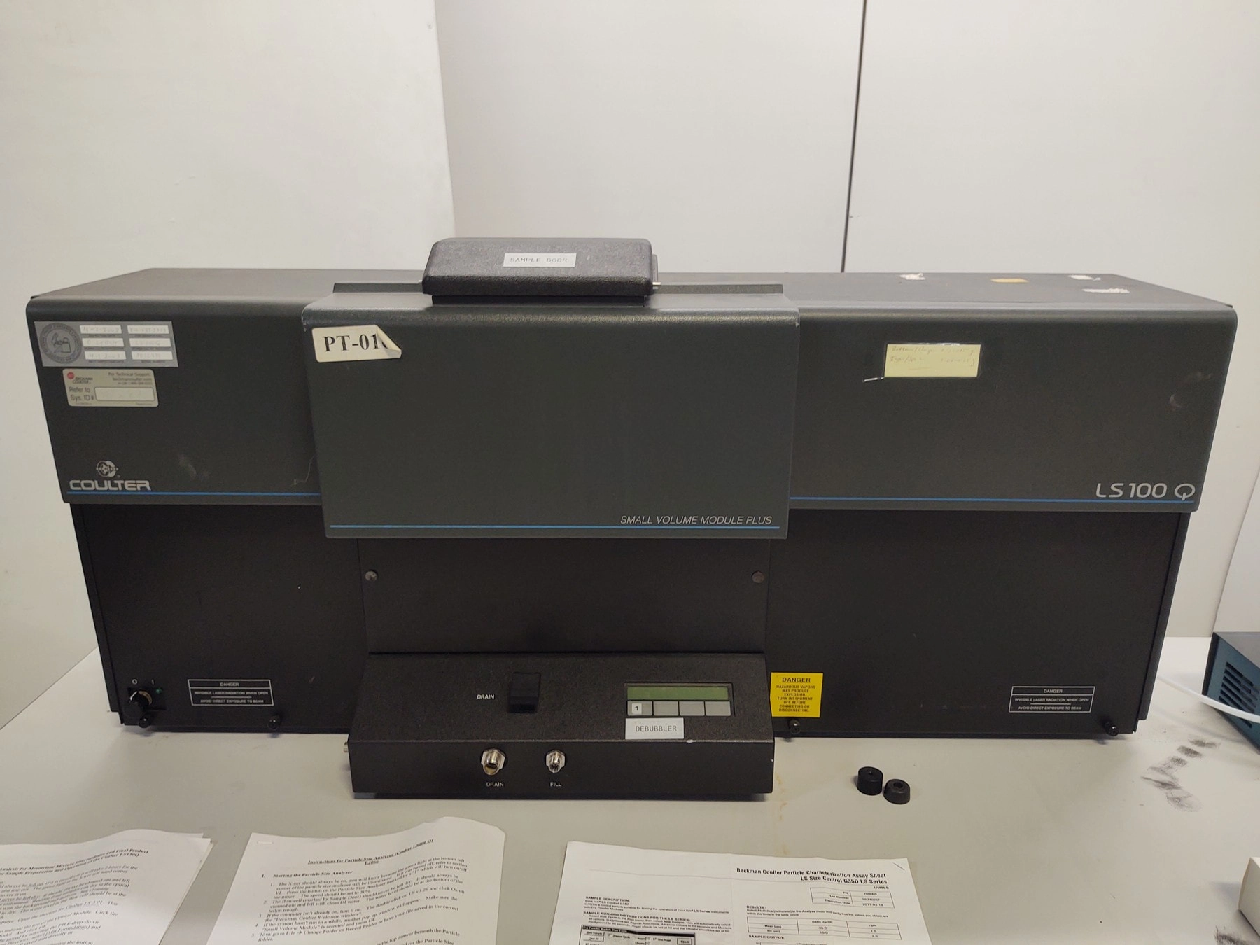 Beckman Coulter   LS 100 Q Laser Diffraction Particle Size Analyzer / Small Volume Module Plus