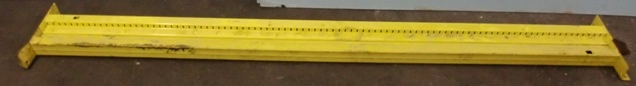 PALLET BEAMS 98 ¾" X 3 ½" YELLOW L BRACKETT 6 ROUND HOLE 4 SLOTTED HOLE 4 CLEAT 1 SQUARE HOLE 4 ½" F