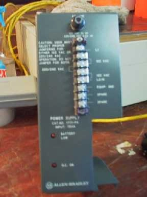 ALLEN-BRADLEY BULLETIN 1771 POWER SUPPLY CAT NO 1771-PA SERIES B AMPS 115 VOLTS 120/220 FREQ HZ 5