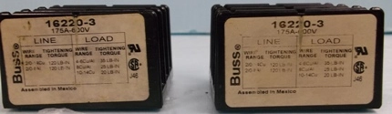 BUSS 16220-3 DISTRIBUTION BLOCKS 175A-600V 