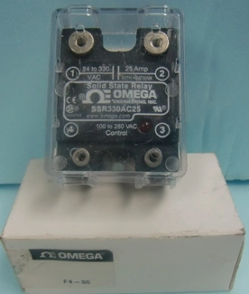 OMEGA ENGINEERING INC SOLID STATE RELAY SSR330AC25 WITH HEAT SINK 24-330 VAC 25 AMP 100-280 VAC CON