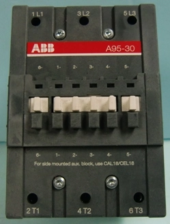 ABB CONTACTOR, A95-30 UI=1000V~ ITH=145A - IE AC1=145A UE~220-240 KW AC3 25, UE~380-400 KW AC3 45, U