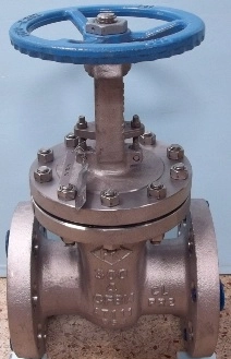 PK VALVE CO LTD 4" 300 FLANGED STAINLESS STEEL CF8M GATE VALVE, B1634 CLASS 300, 4", BODY CF8M, A