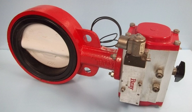 BRAY CONTROLS ELECTRIC BUTTERFLY VALVE : 92-0830-11305-532, : 107622 MAX PRESSURE: 140 PSI, SOLENOID