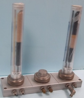 RESTEC SGT TRIPLE POSITION BASE PLATE WITH 2 FILTERS: FOR ARGON, HYDROGEN NITROGEN COMBI FILTER BASE