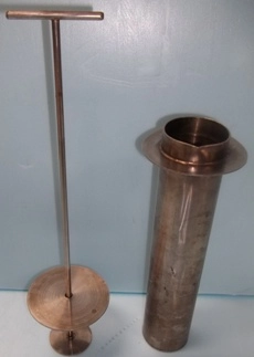 STAINLESS CUP 2 &frac12;" WIDE X 12" DEEP WITH LIFT HANDLE FOR RETRIEVING OBJECTS OUT OF SOLUTION